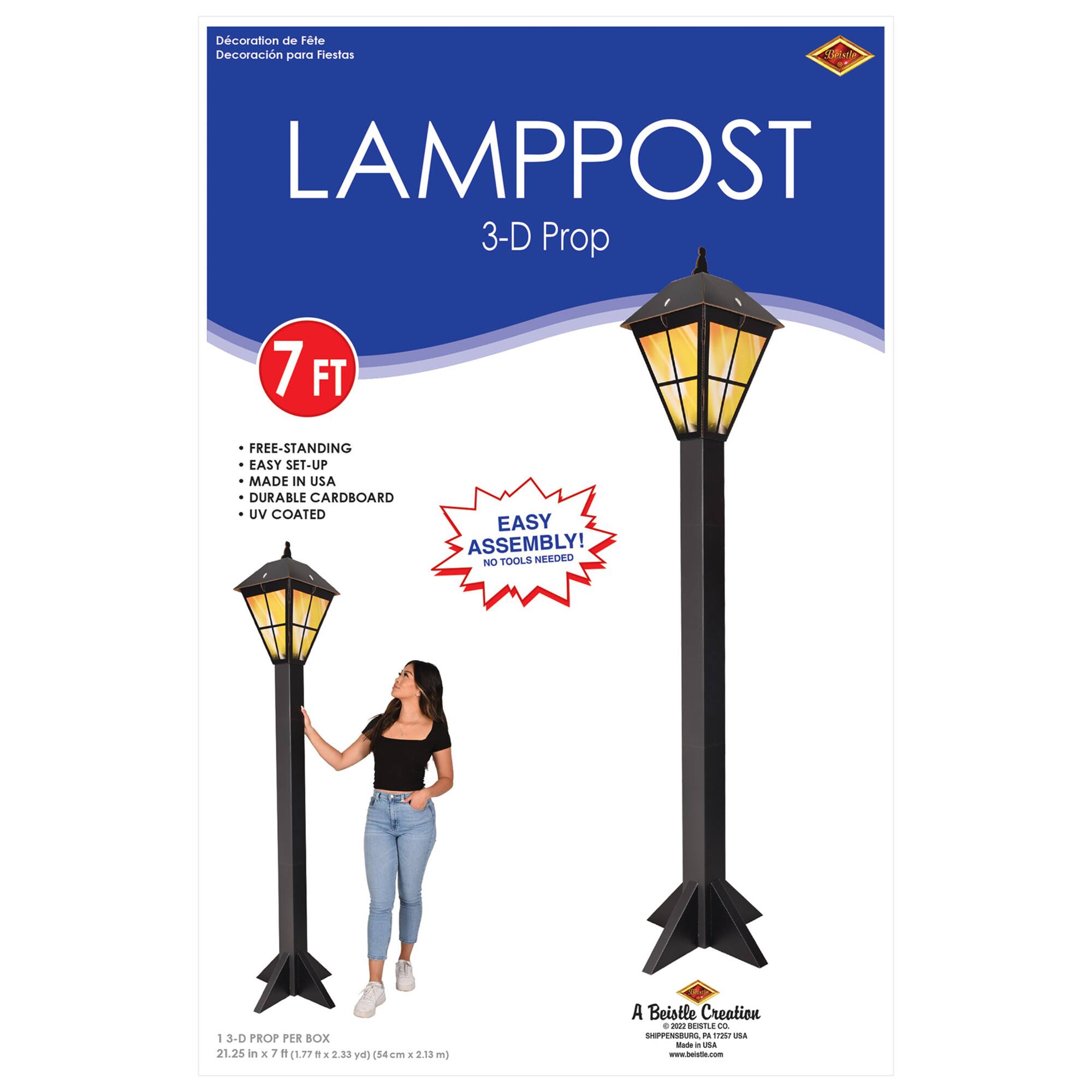 Beistle 7ft. Black 3D Lamppost Prop